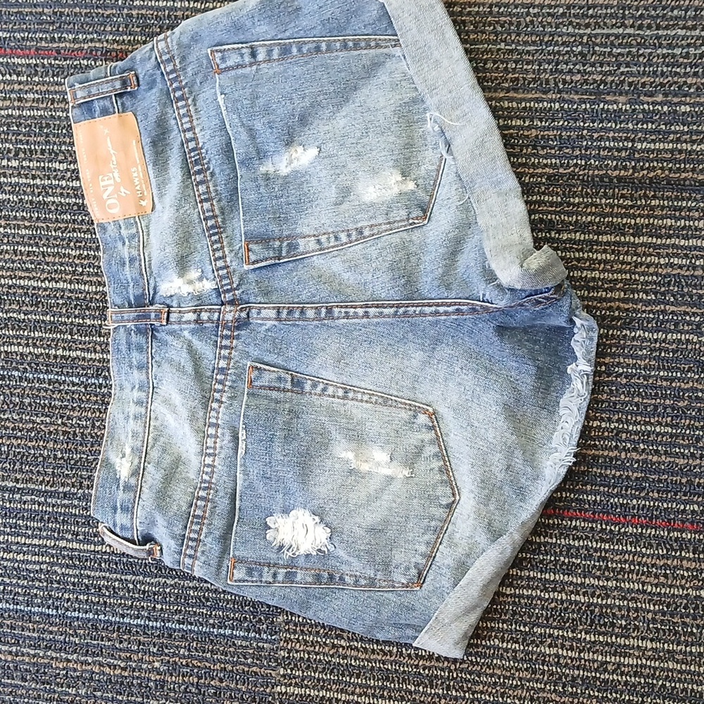One Teaspoon Distressed DenimShorts Size 27 - Picture 2 of 6